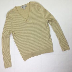Brooks Brothers Cashmere/Silk Cable Knit Sweater